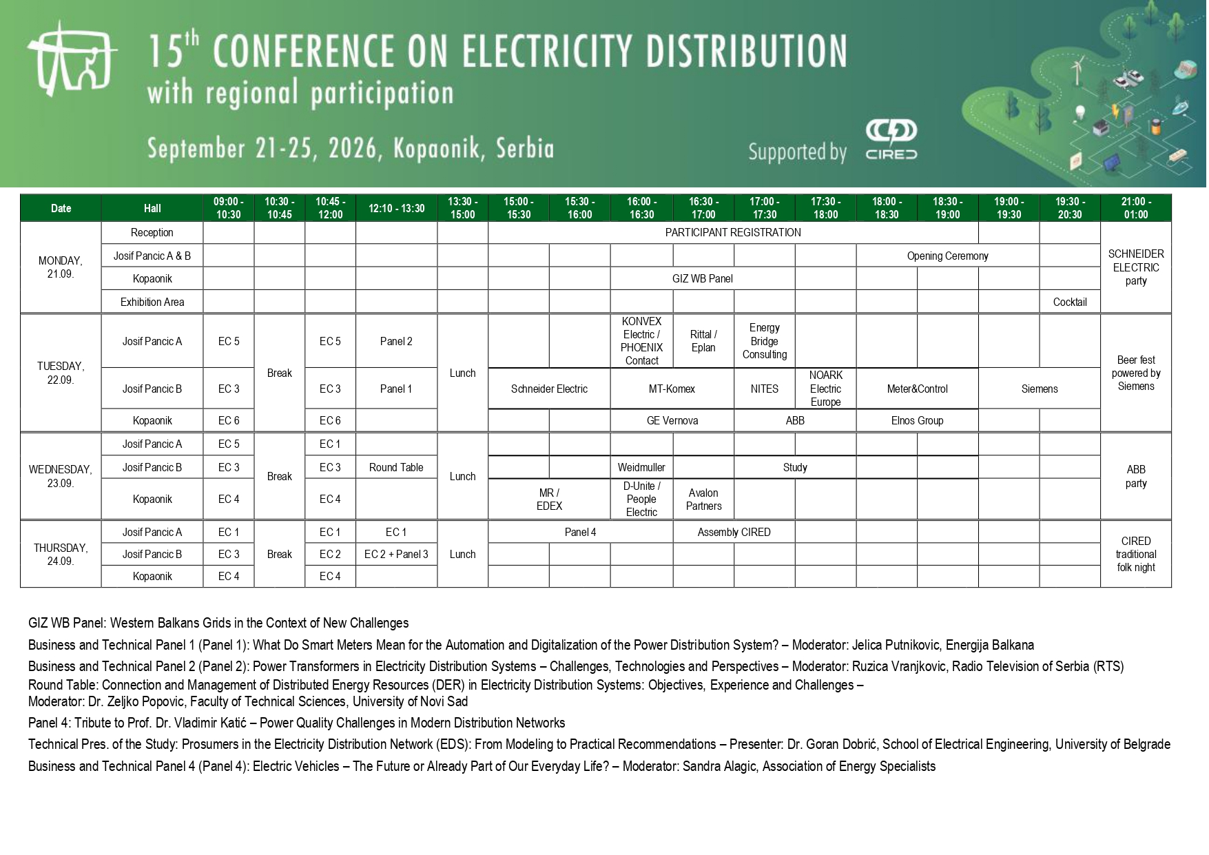 Agenda Schedule